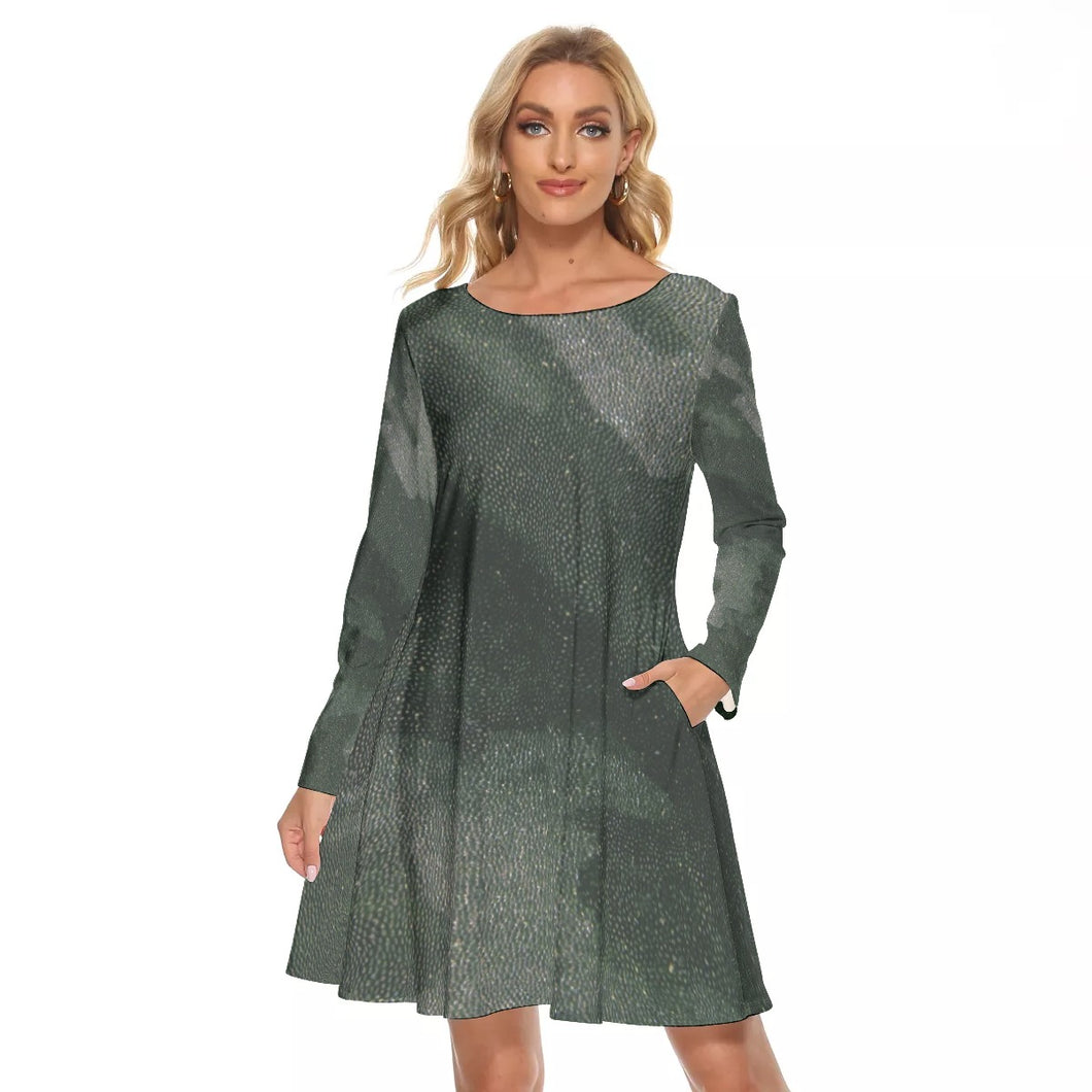 Jade Camouflage Smooth Flow Dress
