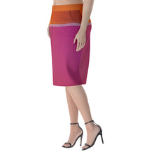 Load image into Gallery viewer, Hot Fuchia Pencil Skirt