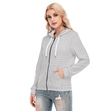 Load image into Gallery viewer, Mercury Pattern Print Women&#39;s Hoodie With Zipper