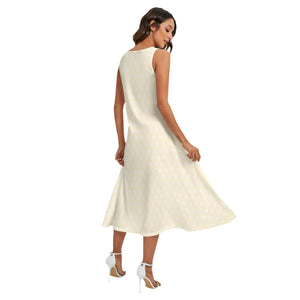 SunFlakes Sleeveless Dress With Diagonal Pocket