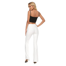 Load image into Gallery viewer, Just White Skinny Flare Pants