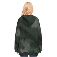 Load image into Gallery viewer, Jade Camouflage Long Hoodie With Zipper Closure