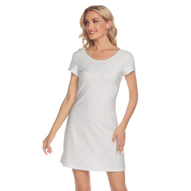 Amazing Short Sleeve O-neck Dress