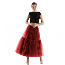 Load image into Gallery viewer, Maxi Long Tulle Skirt in Black Finesse