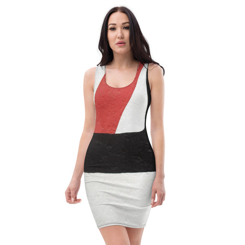 Red Colorblock Dress