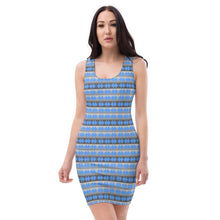 Load image into Gallery viewer, Grey Blue Print Dress