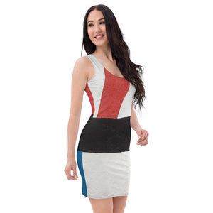 Red Colorblock Dress