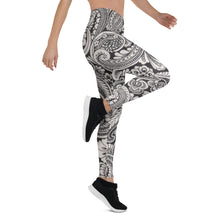 Load image into Gallery viewer, Grey Paisley Collections Leggings
