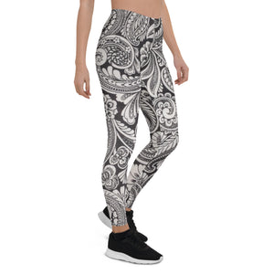 Grey Paisley Collections Leggings