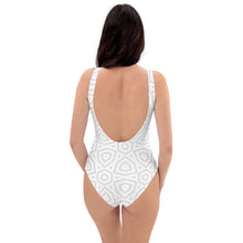 Load image into Gallery viewer, White Pattern One-Piece Swimsuit