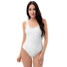 Load image into Gallery viewer, White Pattern One-Piece Swimsuit