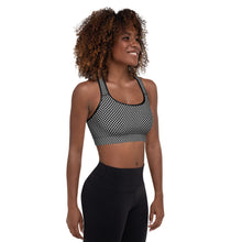 Load image into Gallery viewer, White Polka Dots Padded Sports Bra