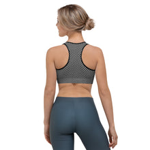 Load image into Gallery viewer, White Polka Dots Sports Bra