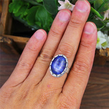 Load image into Gallery viewer, Vintage Natural Lapis Lazuli Jewelry Set in  Antique Silver